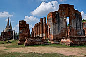 Ayutthaya, Thailand. Wat Phra Si Sanphet, the Sala Chom Thong at the northeast corner of the site. 